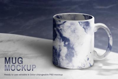 Editable Blue Tie Dye PSD Mockup – Download Free Stock Photo
