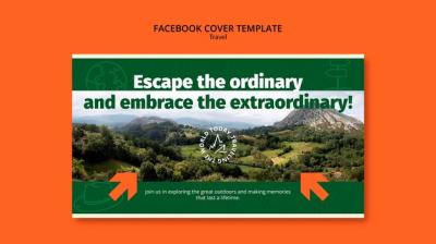 Travel Facebook Cover Template – Free Download