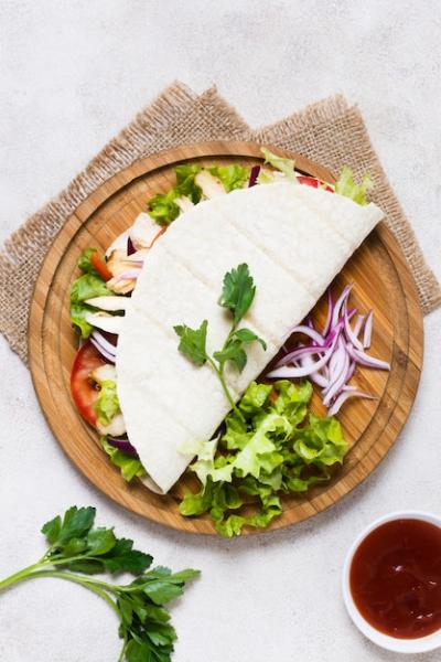 Delicious Cooked Meat and Veggies Kebab on Pita Bread – Free Stock Photo, Download Free