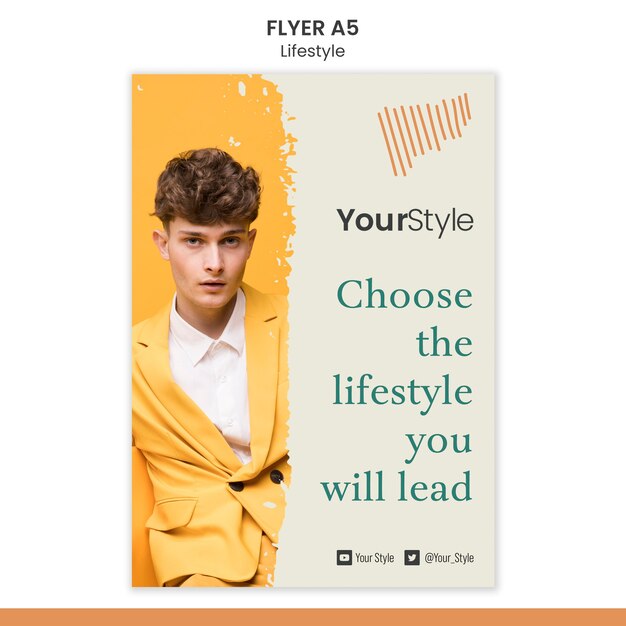 Vertical Flyer Template for Personal Lifestyle – Free Download
