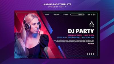 DJ Party Woman with Headphones – Free Stock Photo for Download