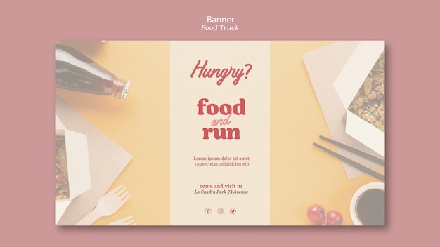 Food Truck Template Banner – Free Download, Free Stock Photo