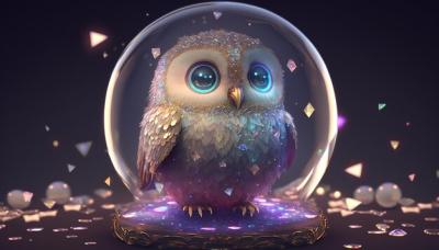 Realistic Baby Owl Illustration – Free Stock Photo for Download