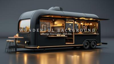 Retro Design Black Food Truck – Free Download