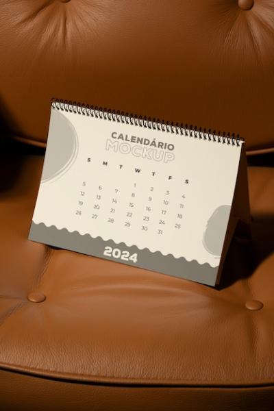 Calendar 2024 Mockup Design – Free Download