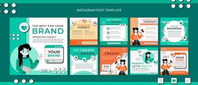 Marketing Concept Instagram Posts – Free Download
