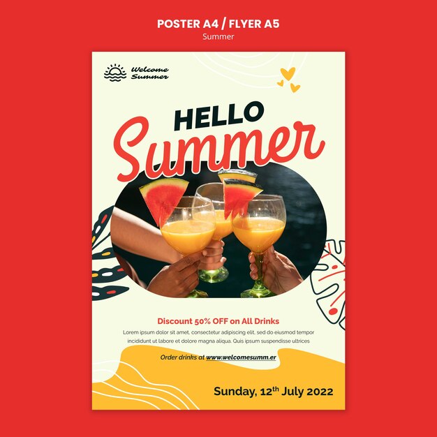 Beautiful Summer Template Poster – Free Download