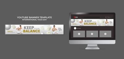 International Yoga Day Celebration YouTube Banner – Free Download