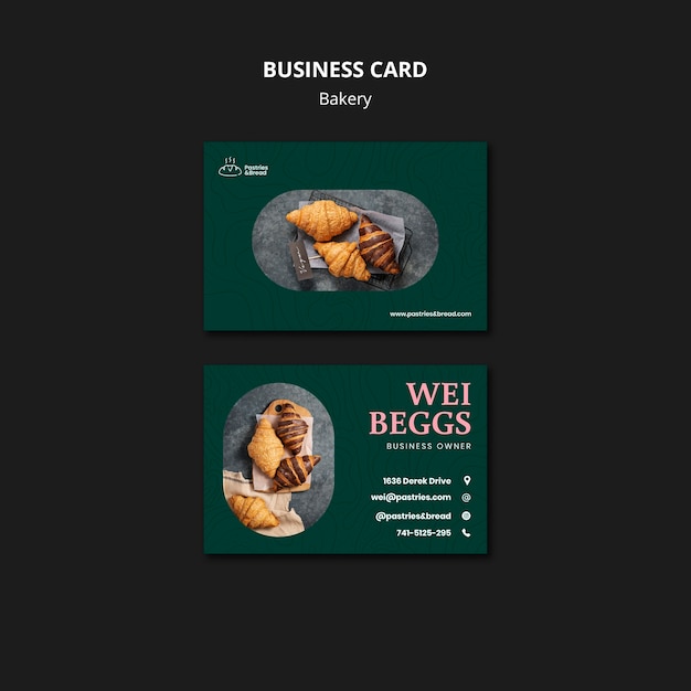 Baked Goods Business Card Template – Free Download