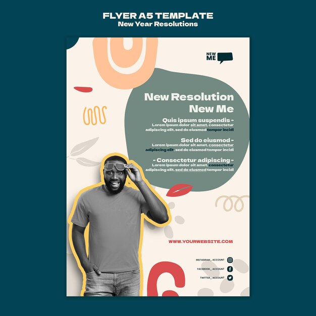 New Year Resolutions A5 Flyer – Free to Download