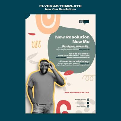 New Year Resolutions A5 Flyer – Free to Download