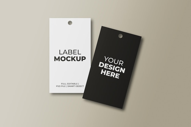 Black and White Label Mockups – Free Download