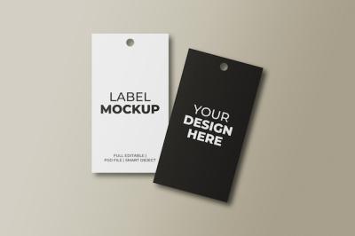 Black and White Label Mockups – Free Download
