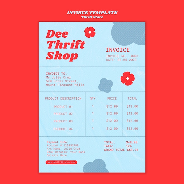 Flat Design Thrift Store Template – Free Download