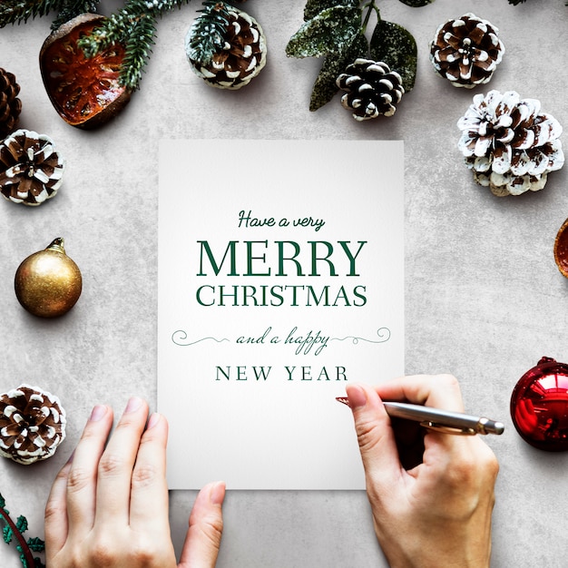 Christmas Holiday Greeting Design Mockup – Free Download