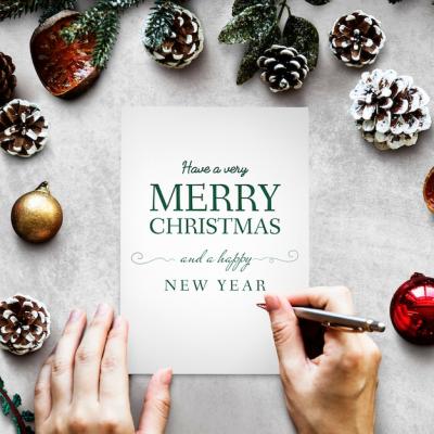 Christmas Holiday Greeting Design Mockup – Free Download