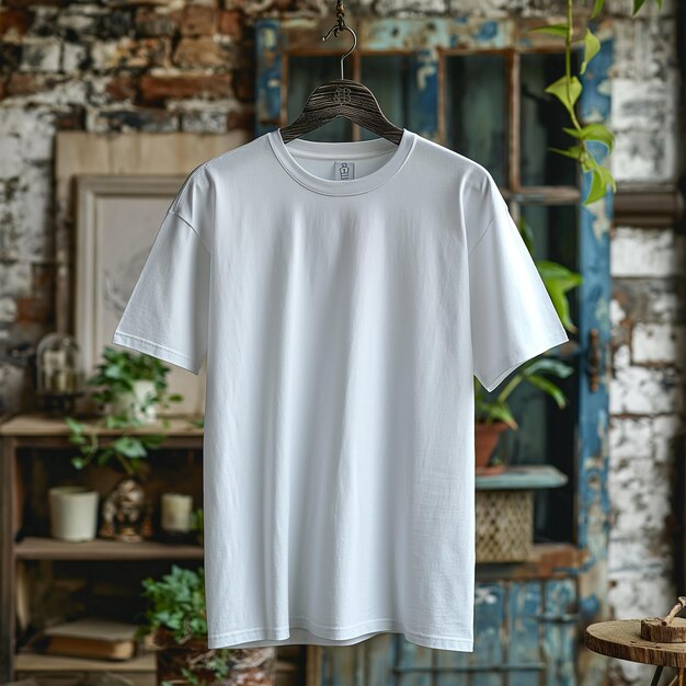 Psd White T-Shirts Mockup with Cool Background – Free Download