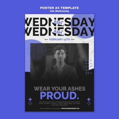 Ash Wednesday Celebration Poster Template – Free to Download