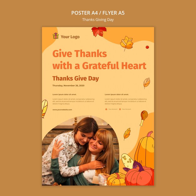 Thanksgiving Celebration Flyer Template – Free Download