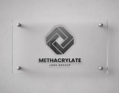 Logo Mockup on Methacrylate Nameplate – Free Download