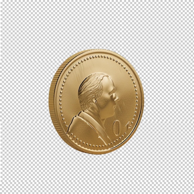 Realistic Cryptocurrency Coins in Gold and Silver, Bitcoin Symbol Isolated on PNG Background – Free Download