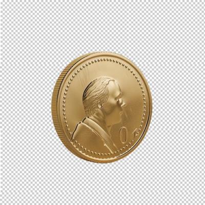 Realistic Cryptocurrency Coins in Gold and Silver, Bitcoin Symbol Isolated on PNG Background – Free Download