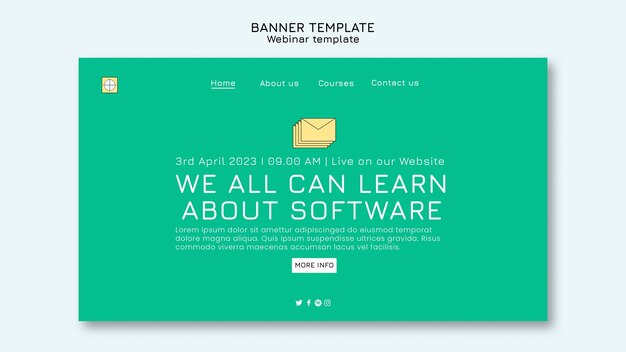 Flat Design Webinar Template – Free Download