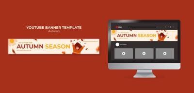 Autumn Season Flat Design Template – Free Download