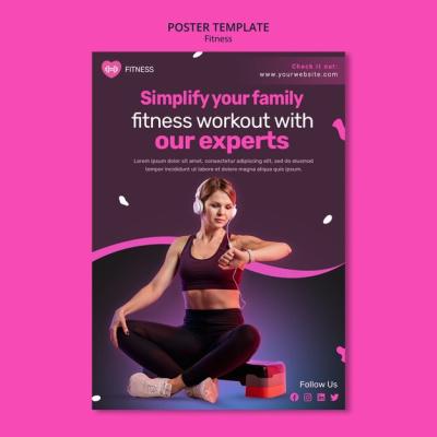 Gradient Fitness Template Design – Free Download