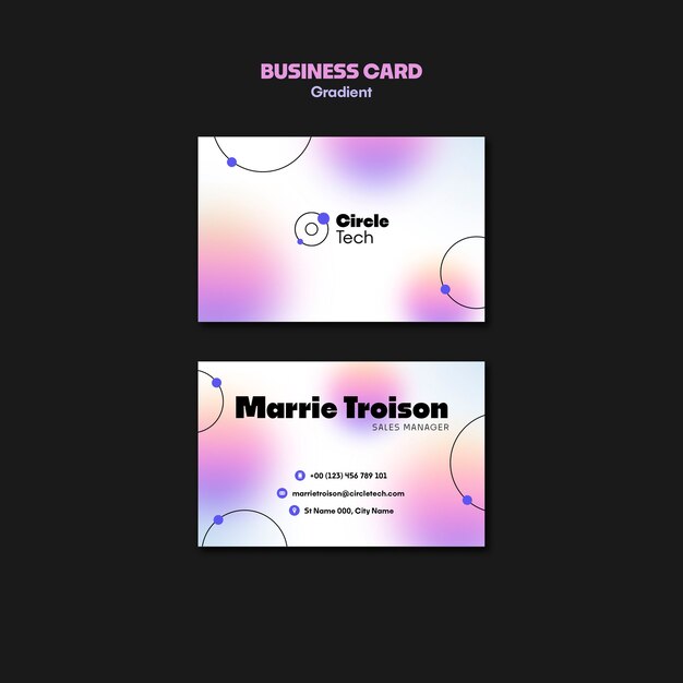 Gradient Business Card Template – Free to Download