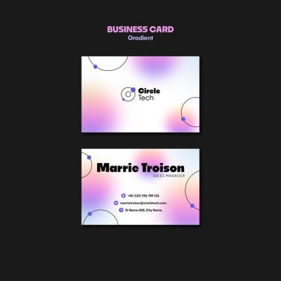 Gradient Business Card Template – Free to Download