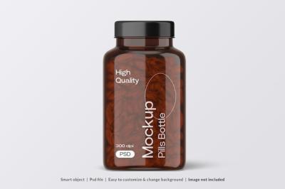 Clear Pill Bottle Mockup – Free Download