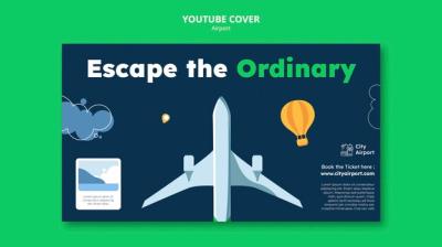Realistic Airport Concept YouTube Cover – Free Download, Free Stock Photo
