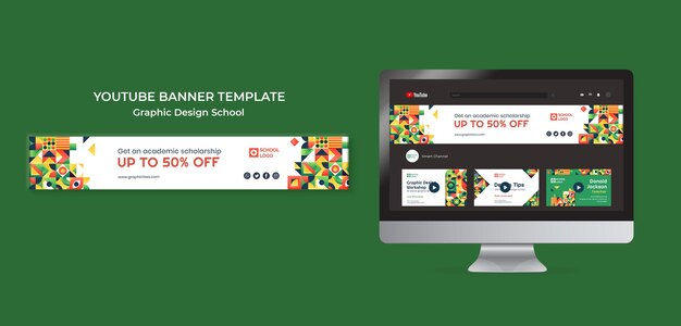 Graphic Design YouTube Banner – Free Download