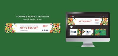 Graphic Design YouTube Banner – Free Download