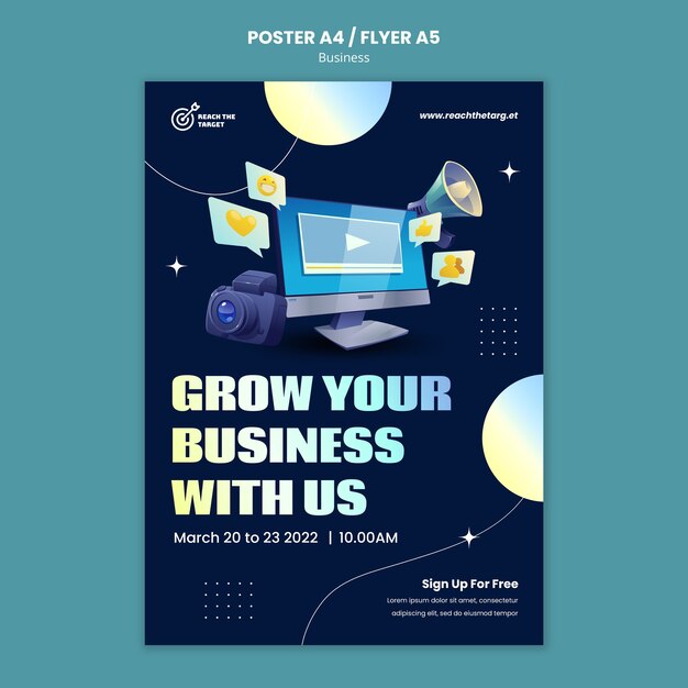 Flat Design Business Template – Free Download