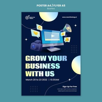 Flat Design Business Template – Free Download