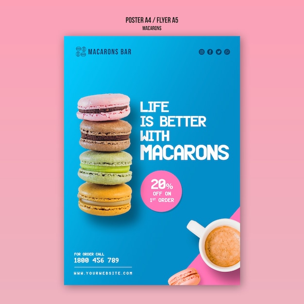 Macarons Poster Template Concept â Free Download for Stunning Designs