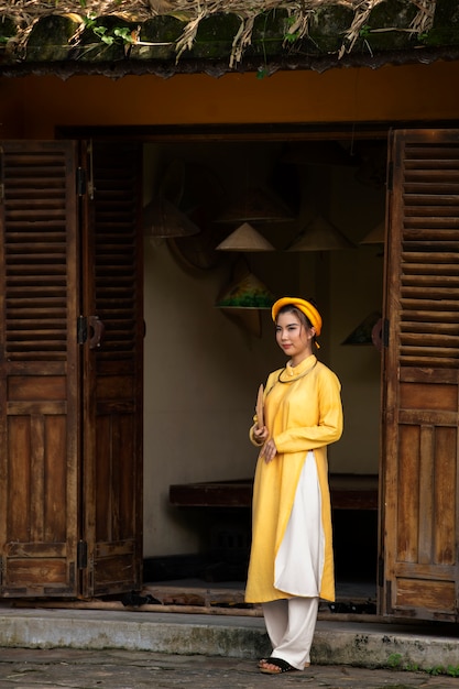 Young Woman in Ao Dai Costume – Free Stock Photo for Download