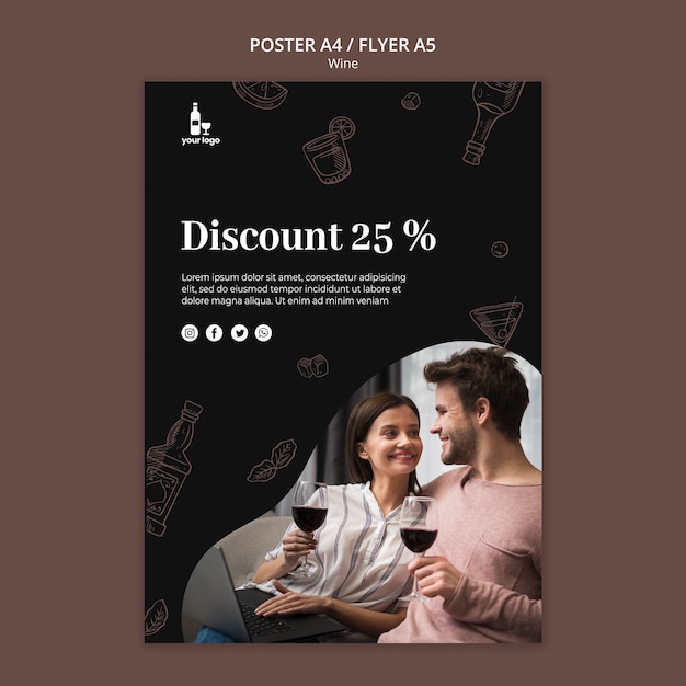 Wine Poster Template – Free Download for Stunning Effects