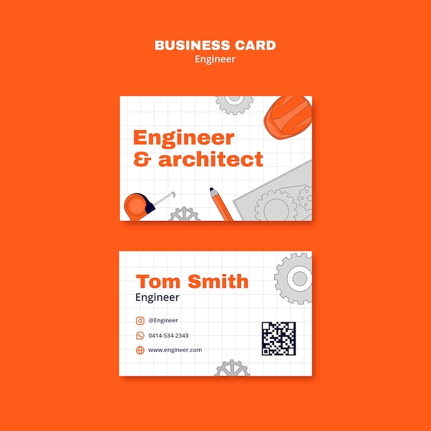 Engineering Business Card Template Design – Free Download