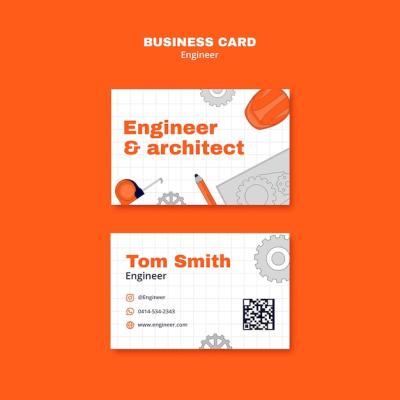 Engineering Business Card Template Design – Free Download