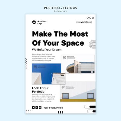 Flat Design Architecture Template – Free Download