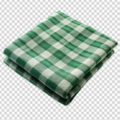 Folded Green Plaid Fabric on Transparent Background – Free Stock Photo, Download Free