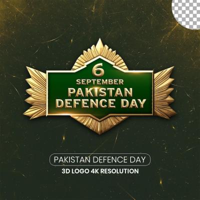 3D Logo of Pakistan Defense Day Social Media Post Template – Free Download