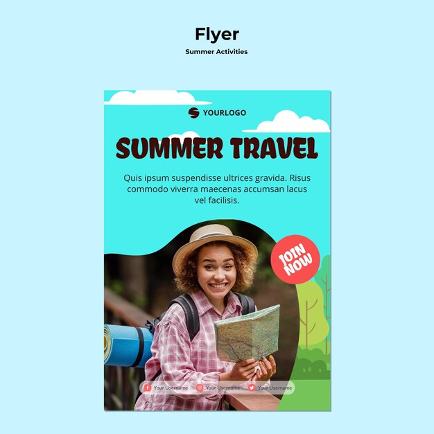 Summer Travel Flyer Template – Free Download