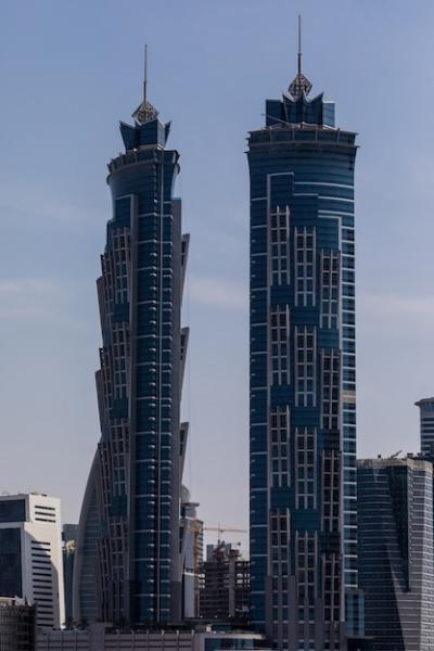 Stunning Modern Buildings in Dubai Marina along the Persian Gulf – Free Download