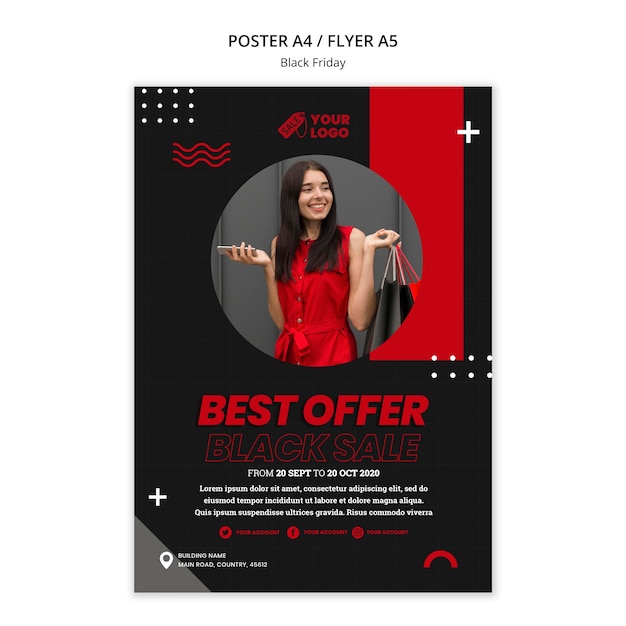 Black Friday Concept Poster Template – Free Download