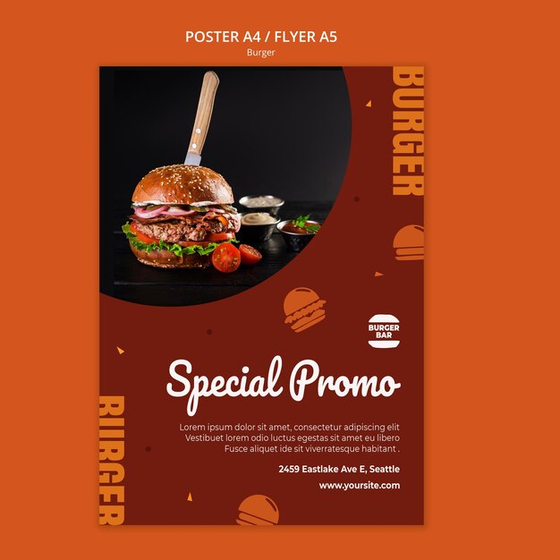 Burger Poster Template – Free to Download