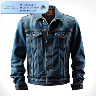 Dark Denim Trucker Jacket: A Modern Take on a Classic Style – Free to Download